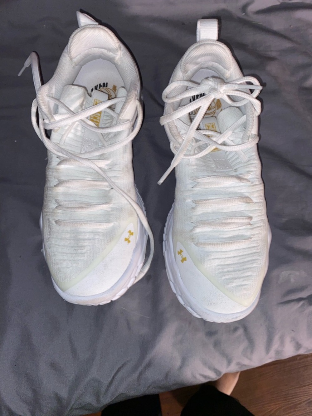 Under Armour Volleyball Sneakers with Gold Insole Accent